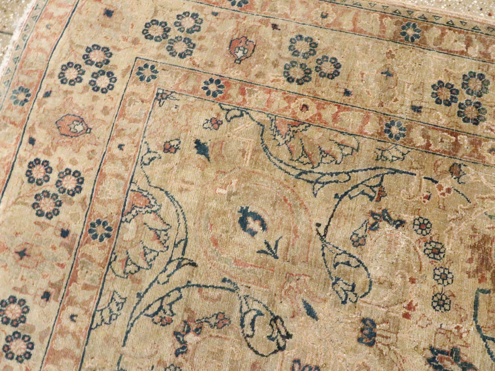 Antique Persian Tabriz Rug, No.12425 - Staging