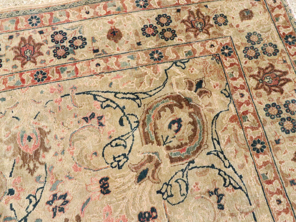 Antique Persian Tabriz Rug, No.12425 - Staging