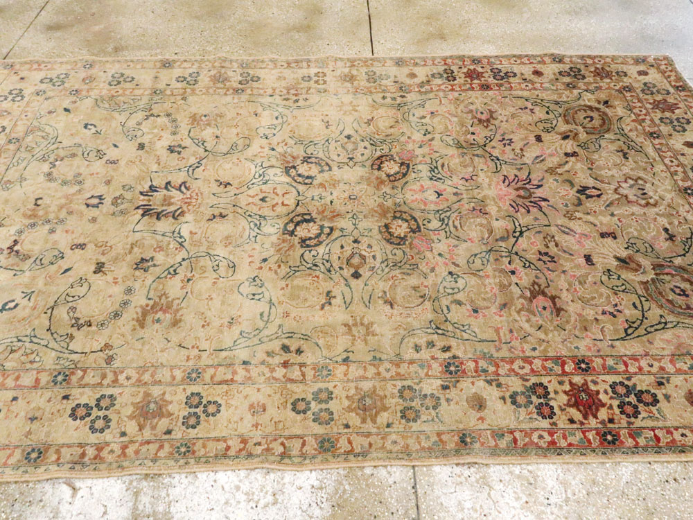 Antique Persian Tabriz Rug, No.12425 - Staging