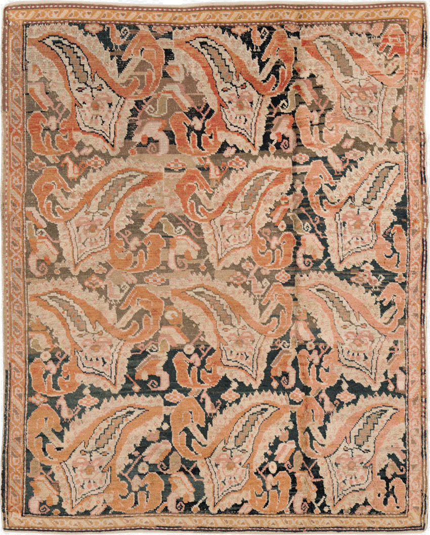 Antique Caucasian Karabagh Rug, No.12474 - Staging