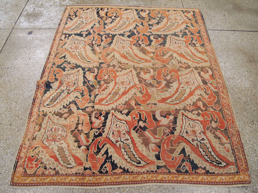 Antique Caucasian Karabagh Rug, No.12474 - Staging