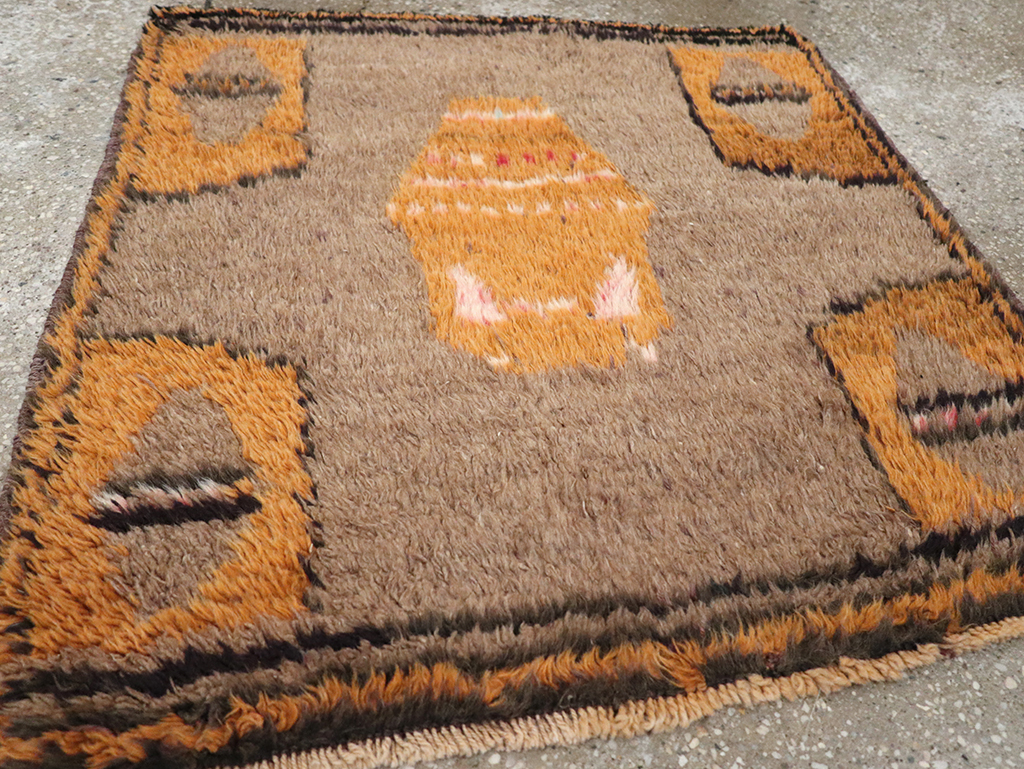 Vintage Turkish Konya Rug, No.12547 - Staging