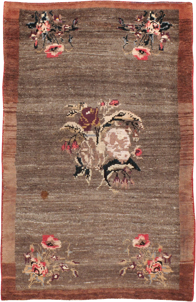 Vintage Turkish Anatolian Throw Rug, No.12553 - Staging