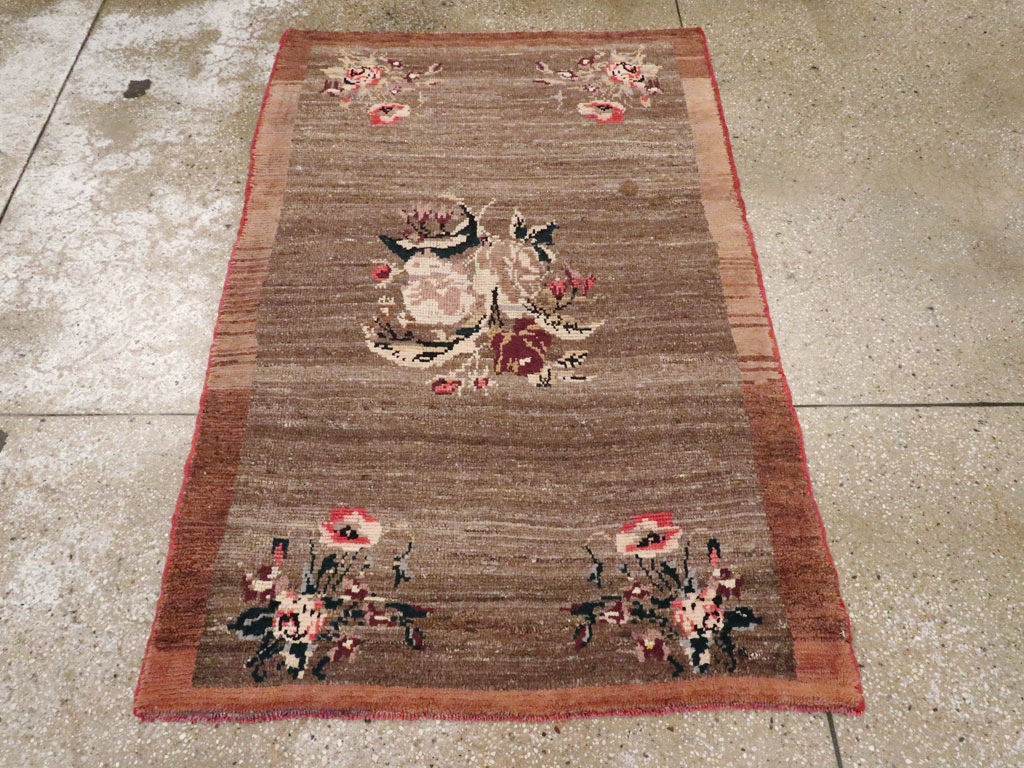 Vintage Turkish Anatolian Throw Rug, No.12553 - Staging