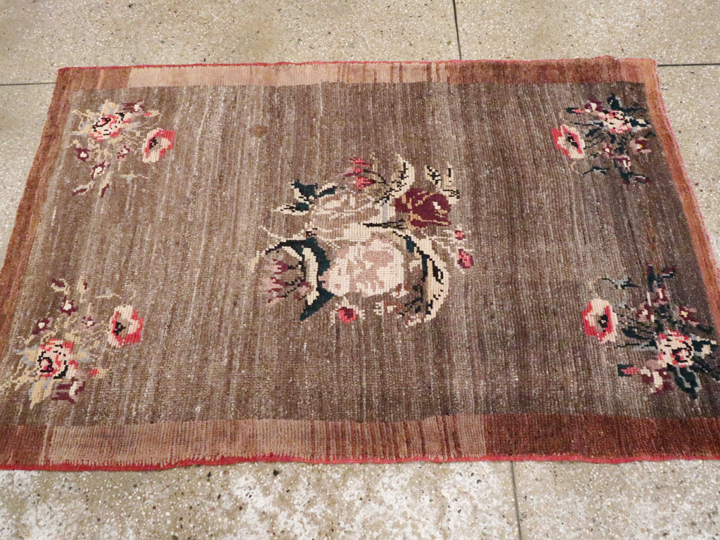 Vintage Turkish Anatolian Throw Rug, No.12553 - Staging