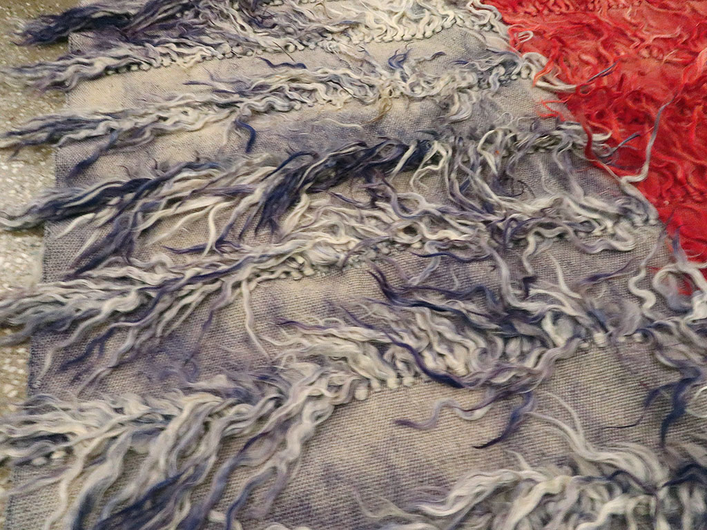 Vintage Turkish Tulu Rug, No.12594 - Staging