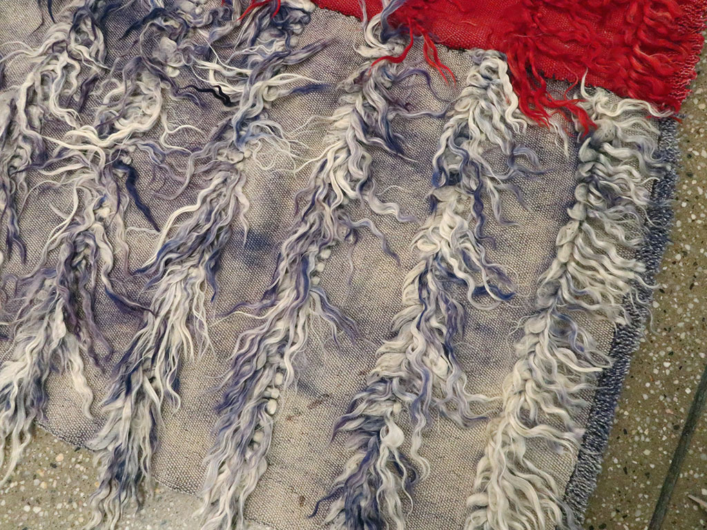 Vintage Turkish Tulu Rug, No.12594 - Staging