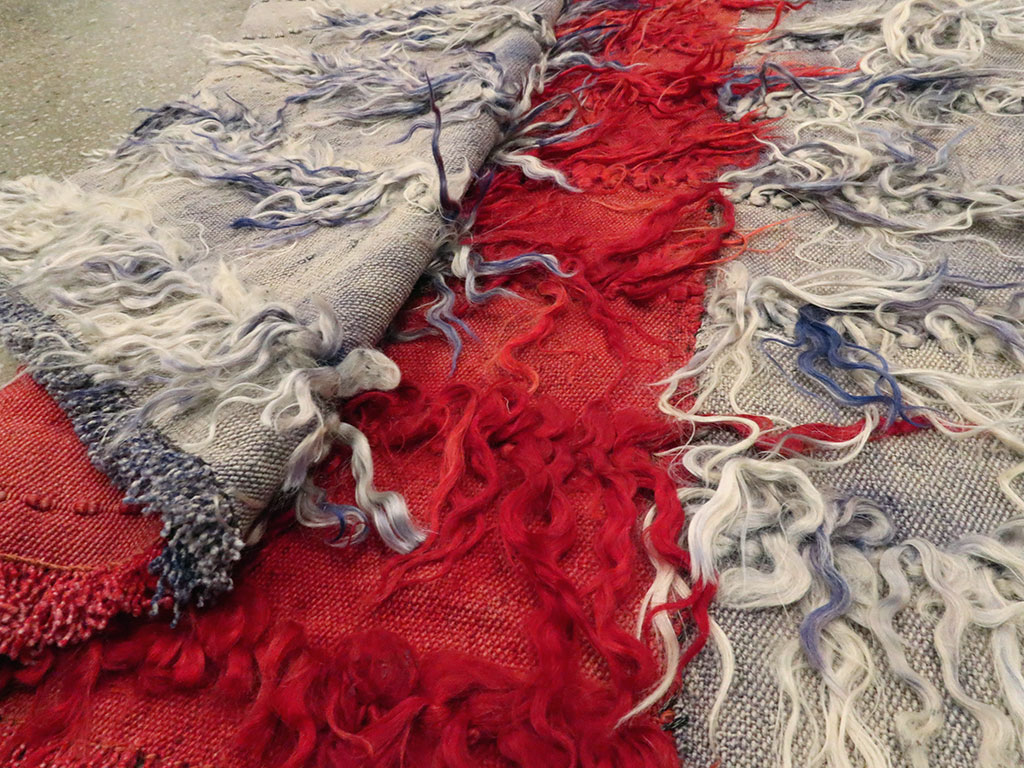 Vintage Turkish Tulu Rug, No.12594 - Staging