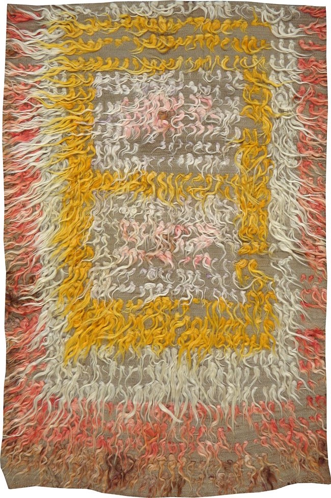 Vintage Turkish Tulu Rug, No.12604 - Staging