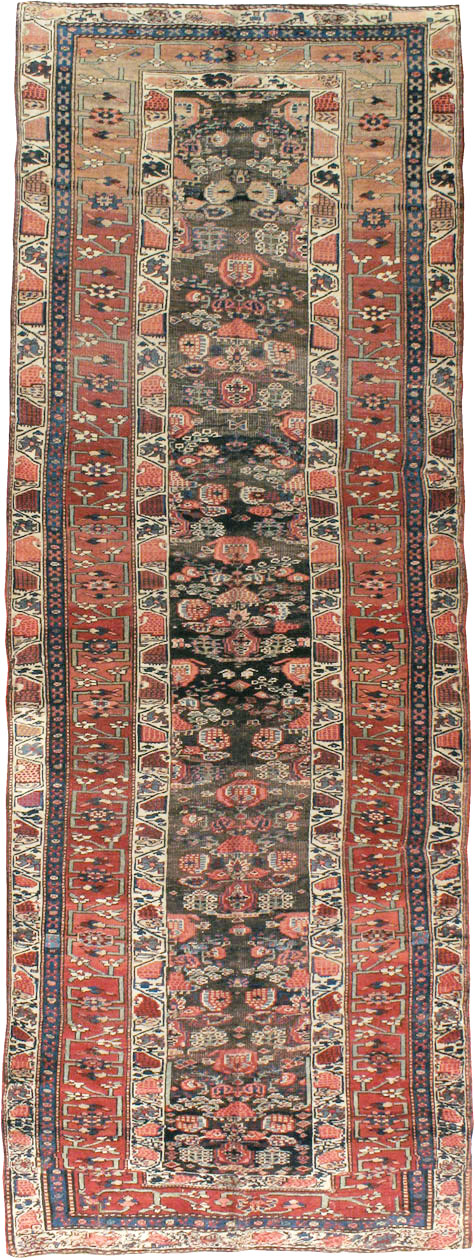 Antique Persian Bidjar Wide Gallery Runner, No.12607 - Staging
