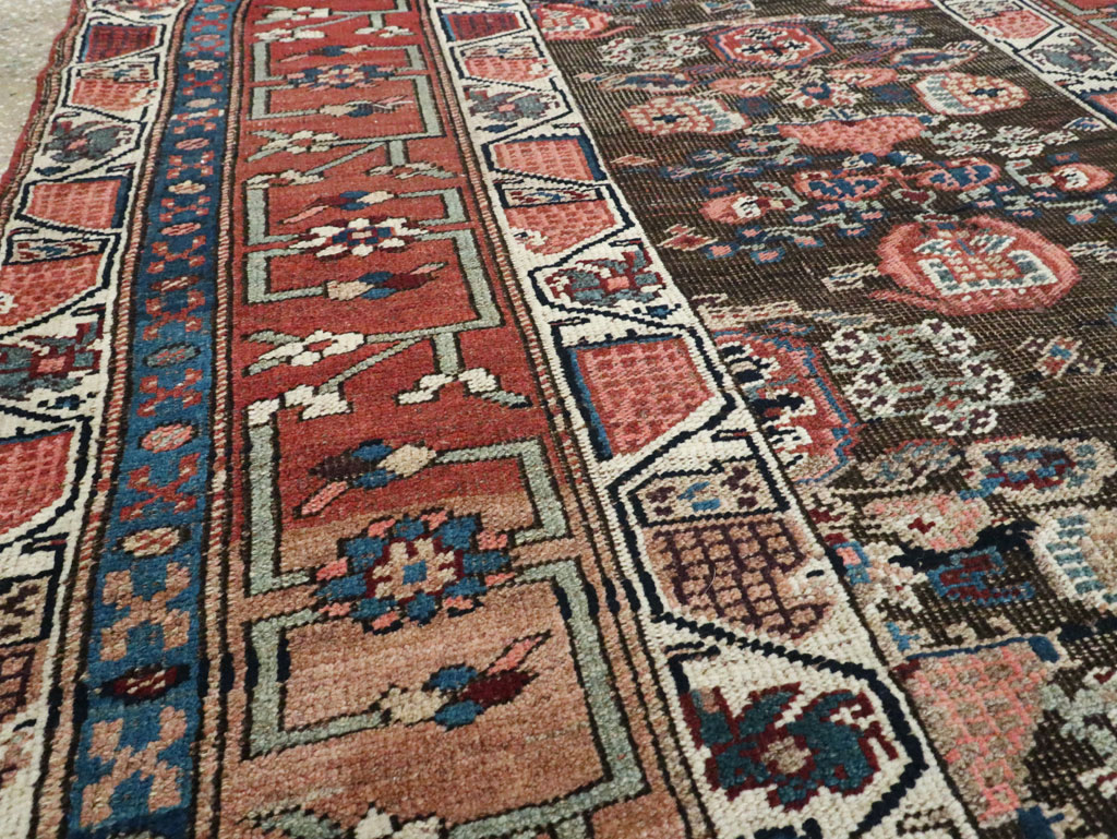 Antique Persian Bidjar Wide Gallery Runner, No.12607 - Staging