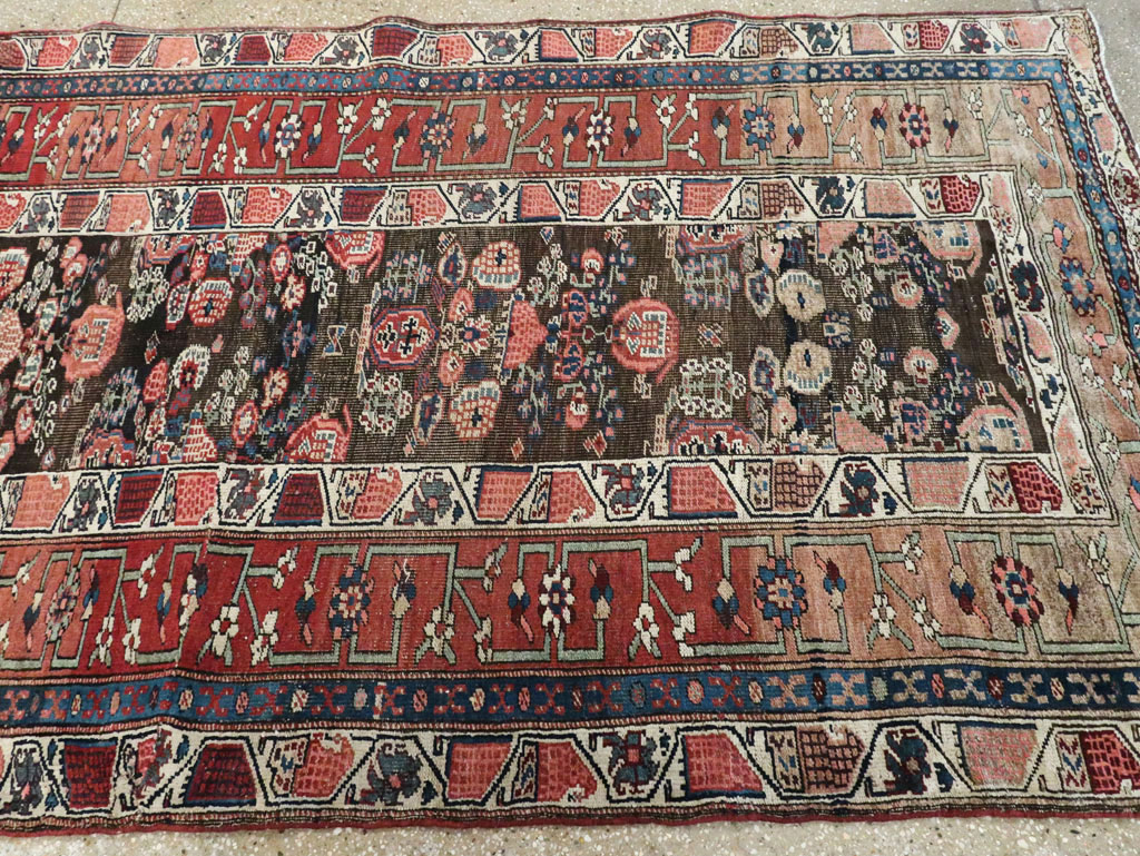 Antique Persian Bidjar Wide Gallery Runner, No.12607 - Staging
