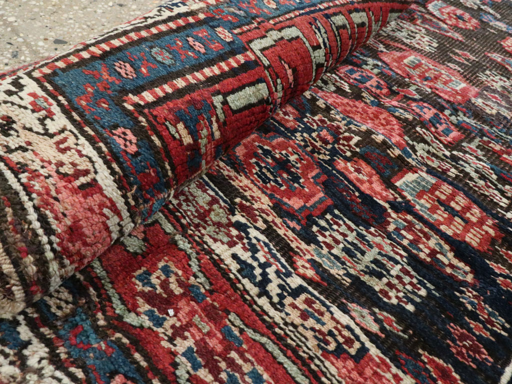 Antique Persian Bidjar Wide Gallery Runner, No.12607 - Staging