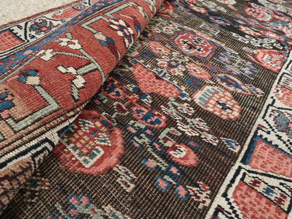 Antique Persian Bidjar Wide Gallery Runner, No.12607 - Staging