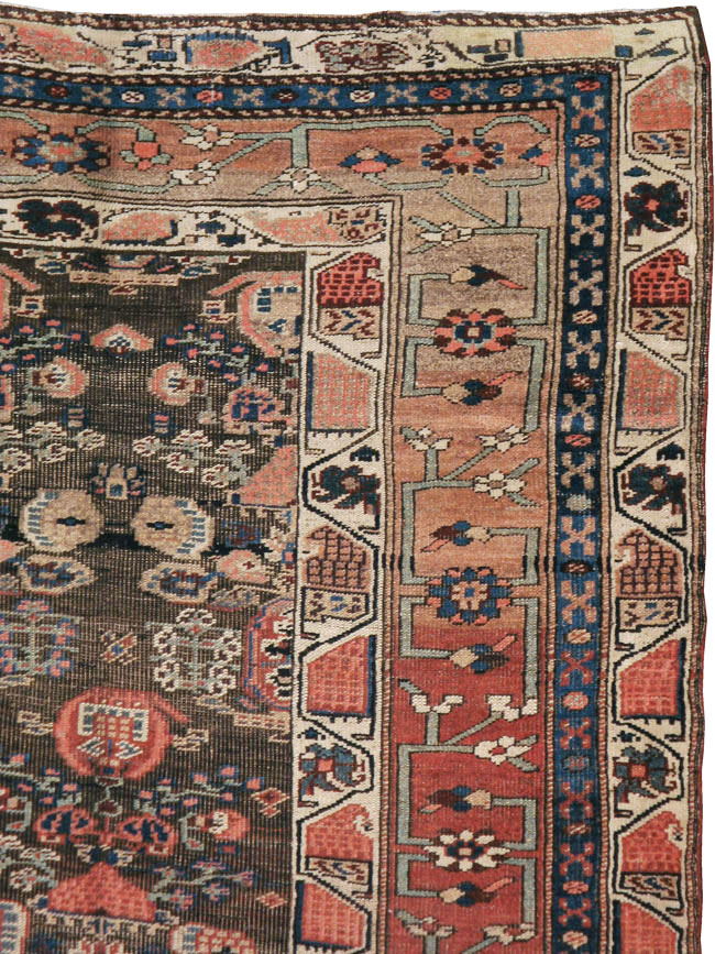 Antique Persian Bidjar Wide Gallery Runner, No.12607 - Staging