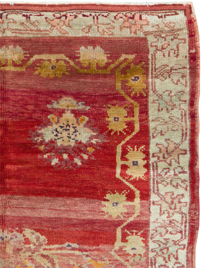 Antique Turkish Oushak Rug, No.12617 - Staging