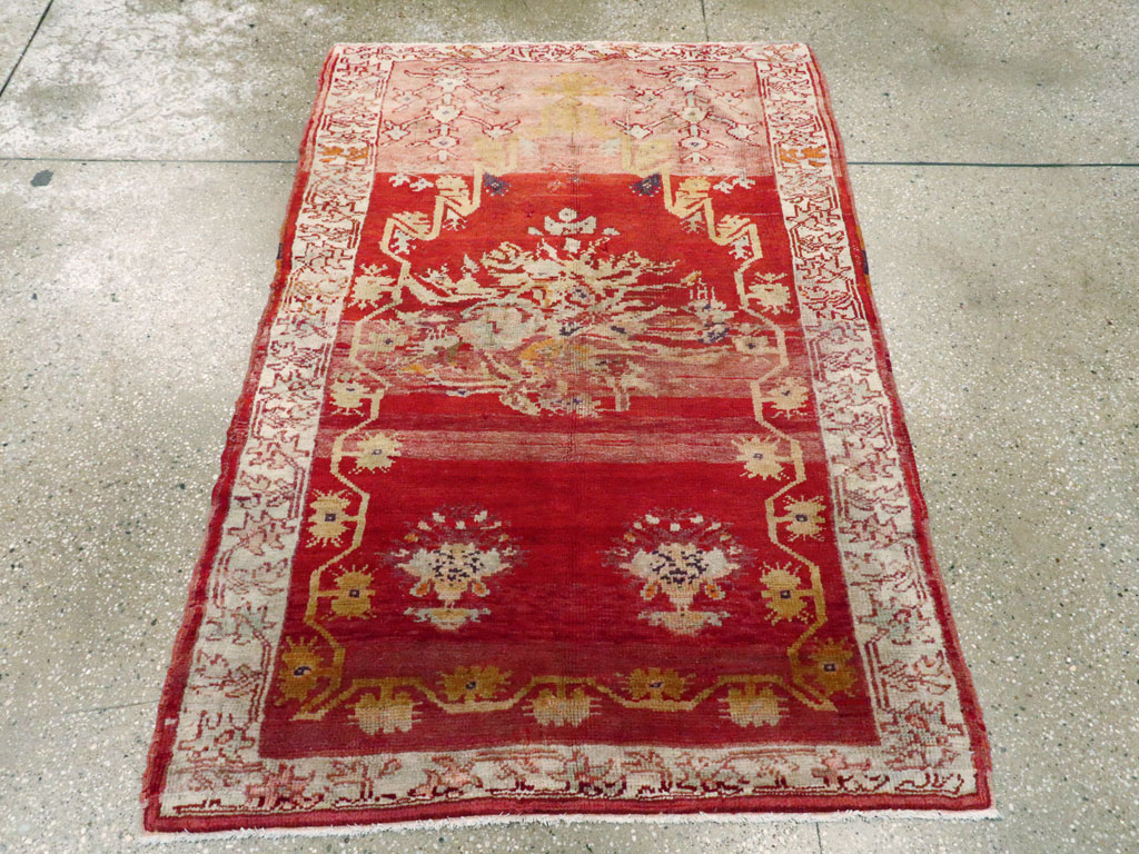 Antique Turkish Oushak Rug, No.12617 - Staging
