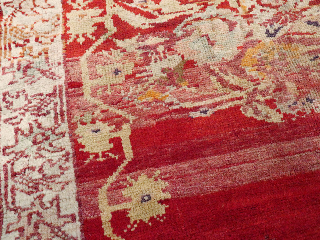Antique Turkish Oushak Rug, No.12617 - Staging