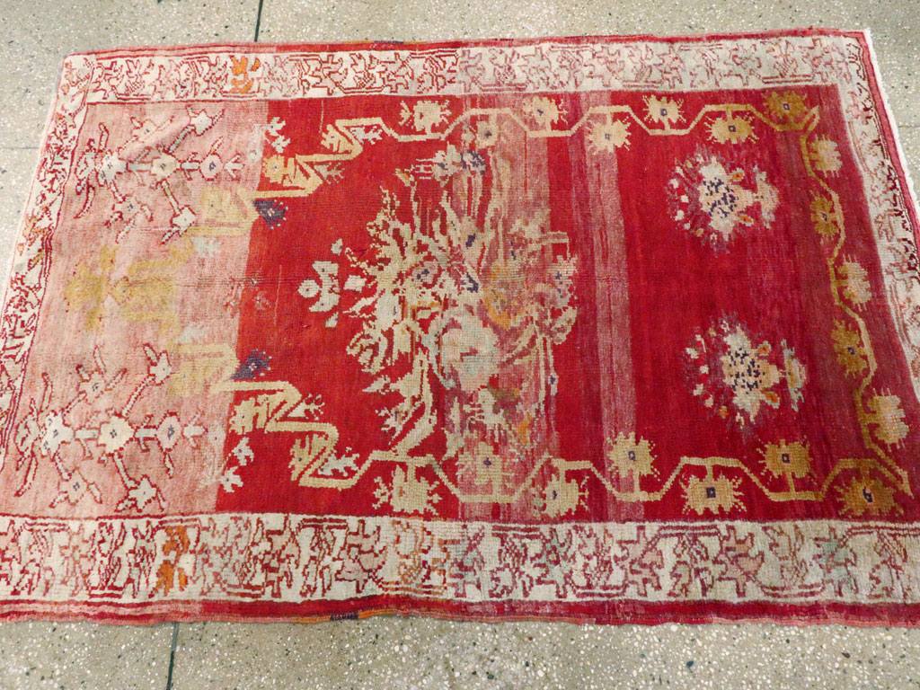 Antique Turkish Oushak Rug, No.12617 - Staging