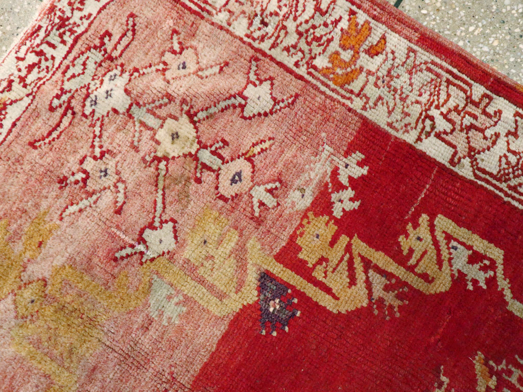 Antique Turkish Oushak Rug, No.12617 - Staging