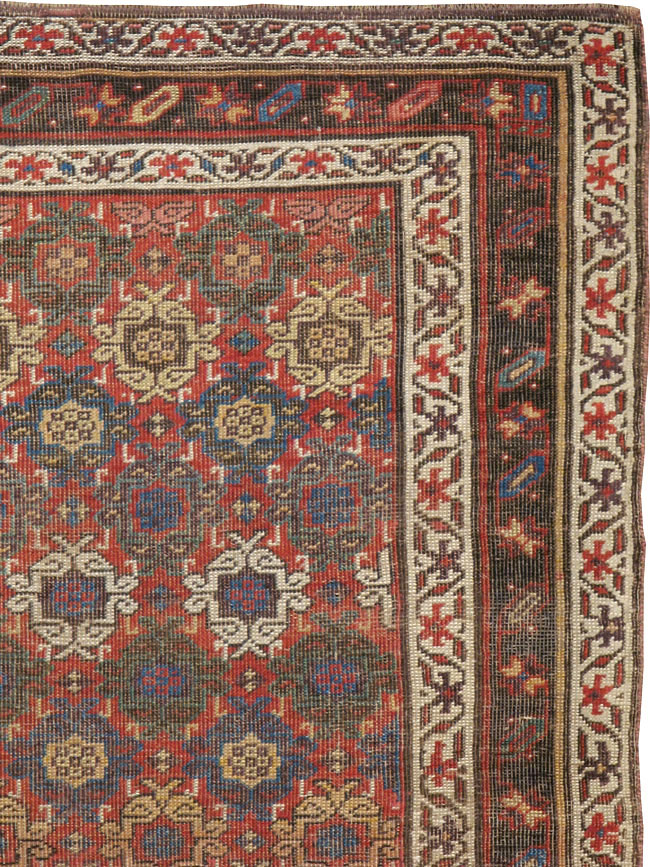 Antique Persian Bidjar Rug, No.12624 - Staging