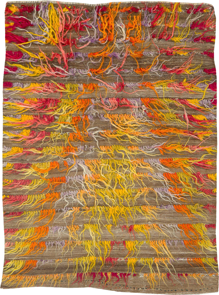 Vintage Turkish Tulu Rug, No.12626 - Staging