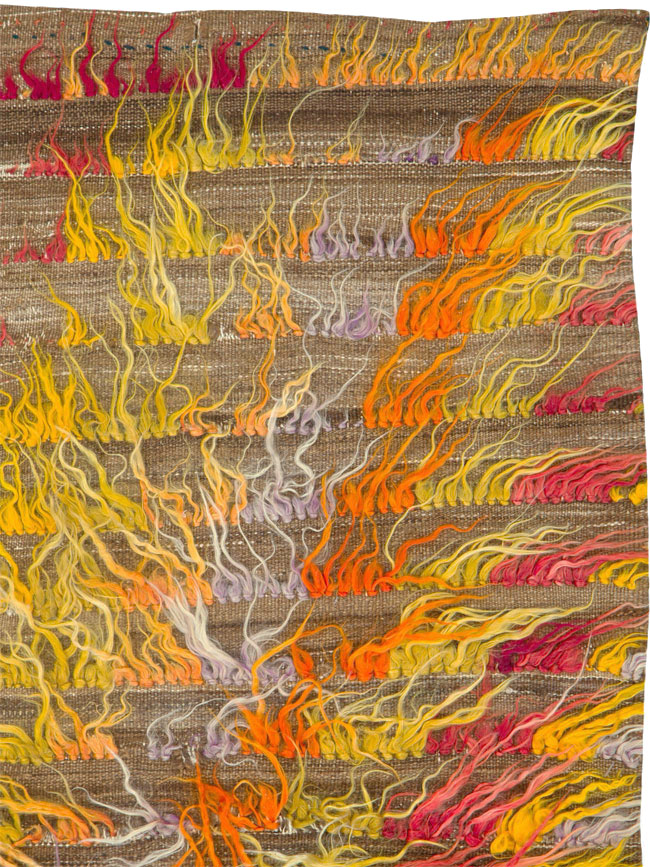 Vintage Turkish Tulu Rug, No.12626 - Staging