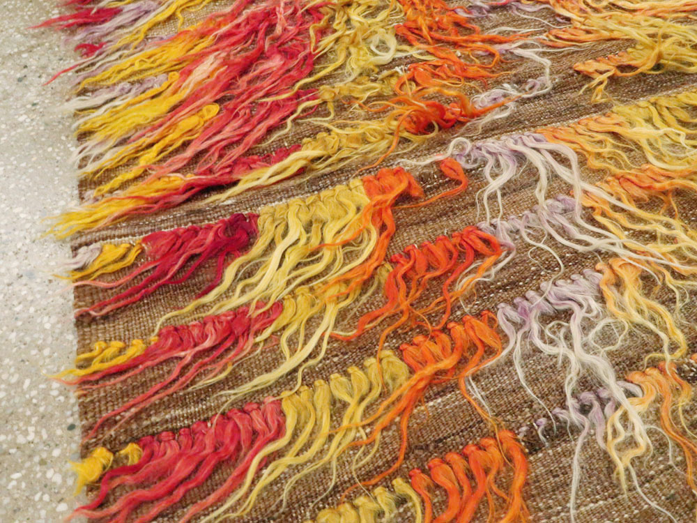 Vintage Turkish Tulu Rug, No.12626 - Staging