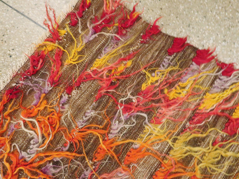 Vintage Turkish Tulu Rug, No.12626 - Staging