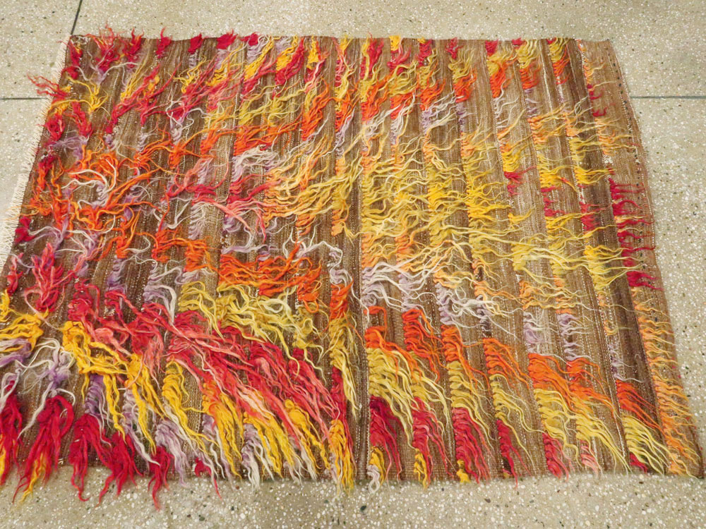 Vintage Turkish Tulu Rug, No.12626 - Staging