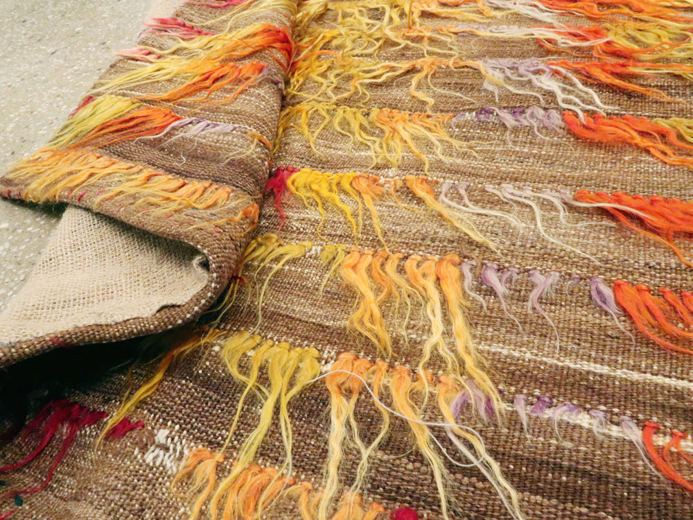 Vintage Turkish Tulu Rug, No.12626 - Staging