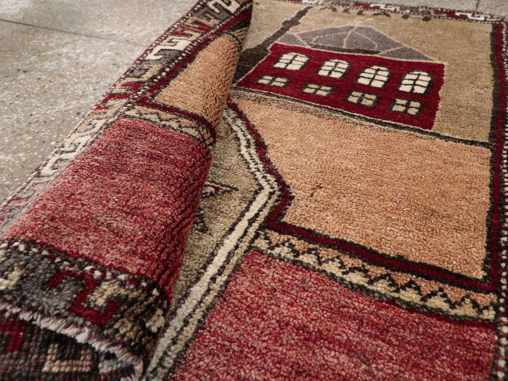 Vintage Turkish Anatolian Pictorial Rug, No.12633 - Staging