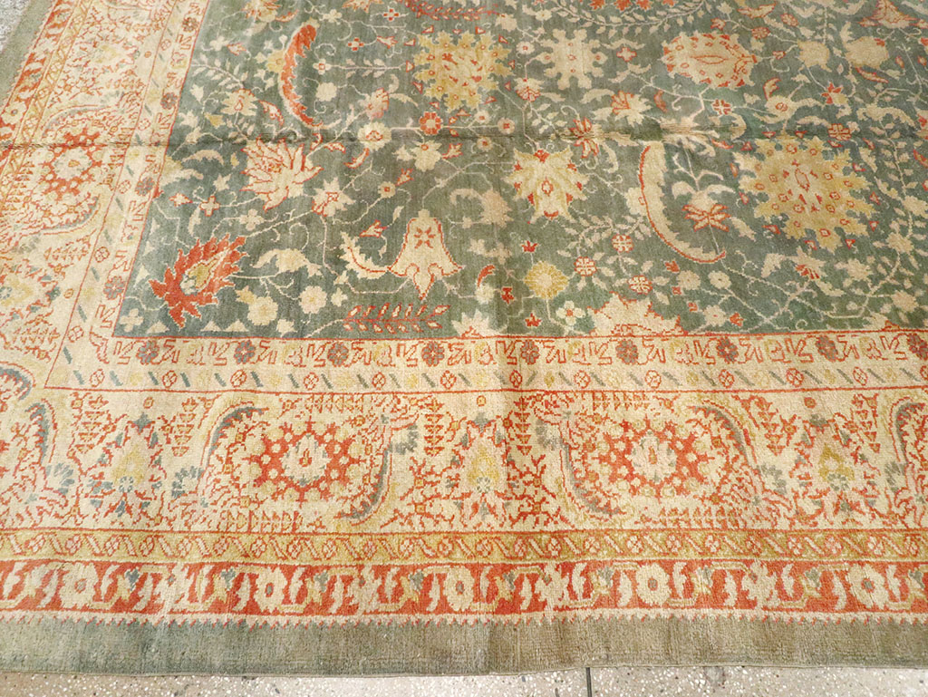 Antique Turkish Oushak Large Room Size Carpet, No.12639 - Staging