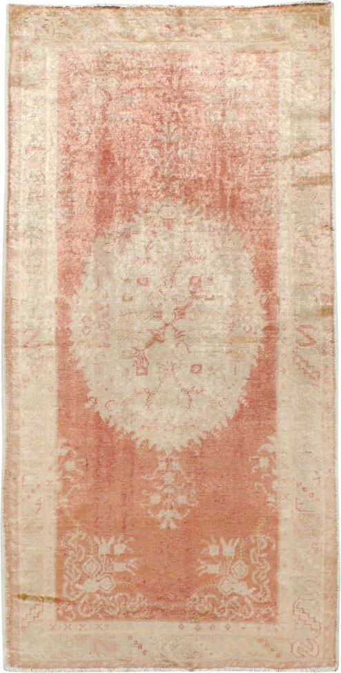 Antique Turkish Oushak Rug, No.12662 - Staging