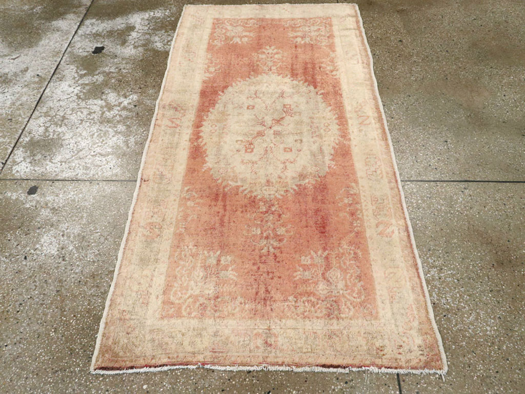 Antique Turkish Oushak Rug, No.12662 - Staging