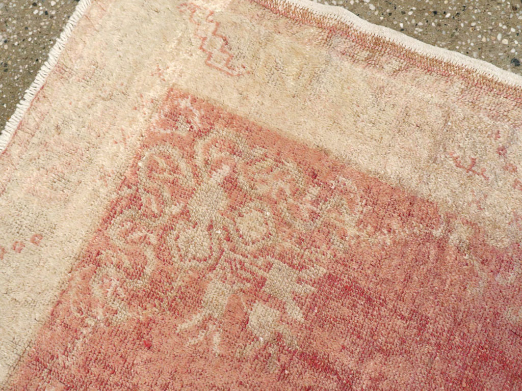 Antique Turkish Oushak Rug, No.12662 - Staging