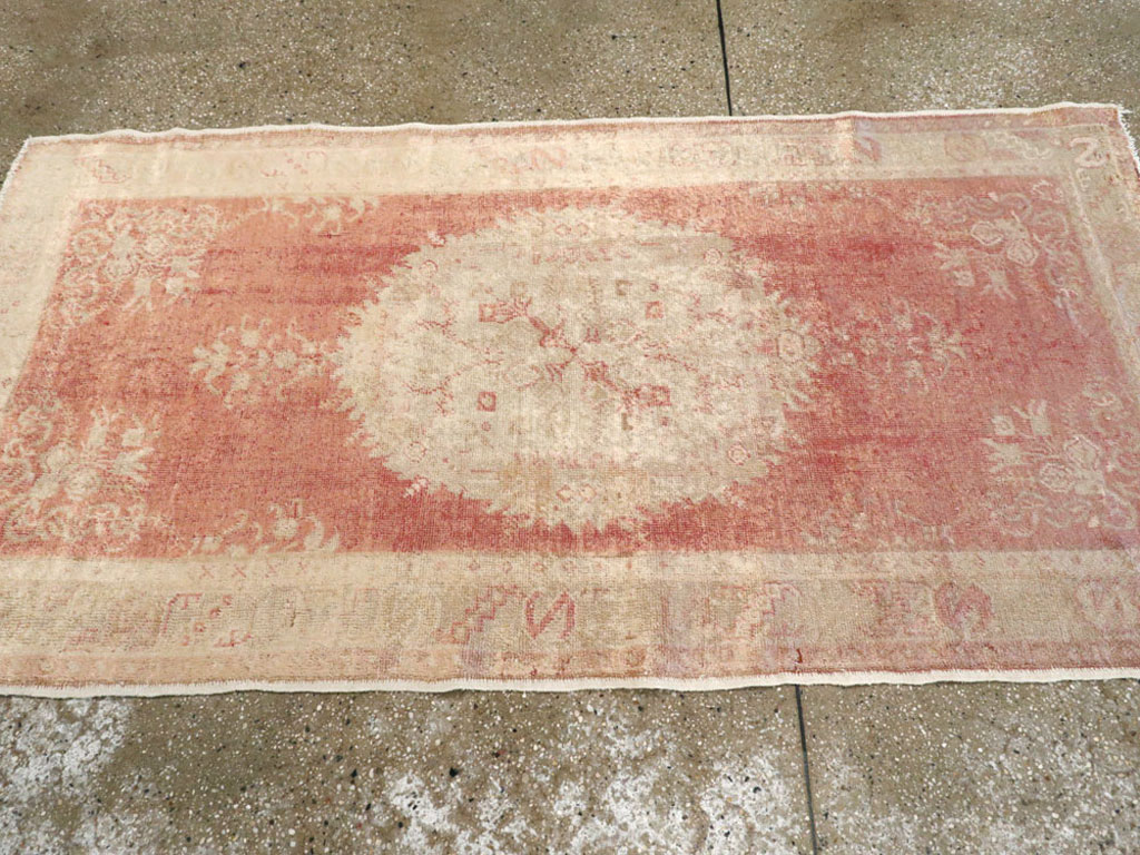 Antique Turkish Oushak Rug, No.12662 - Staging
