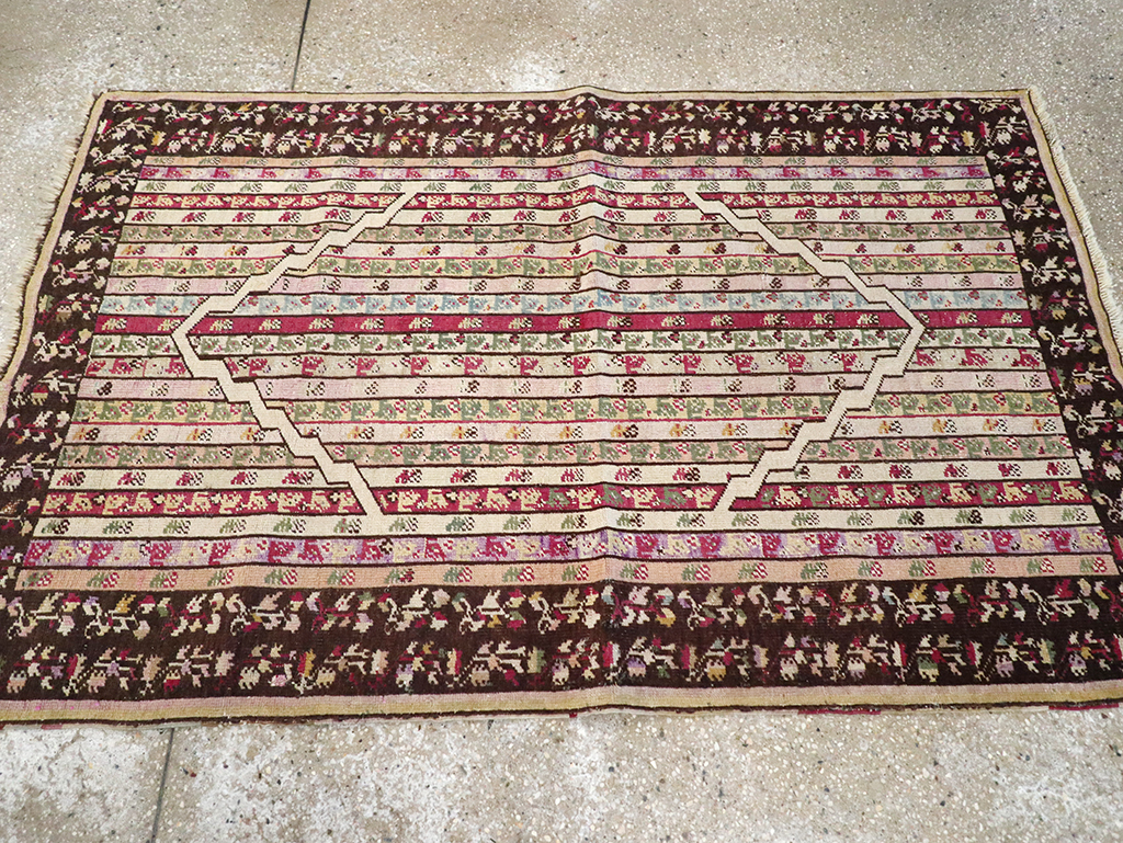 Antique Tukish Ghiordes Rug, No.12693 - Staging