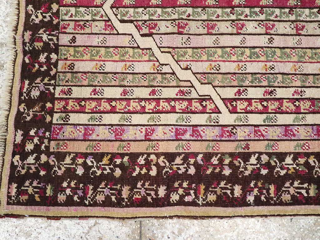 Antique Tukish Ghiordes Rug, No.12693 - Staging