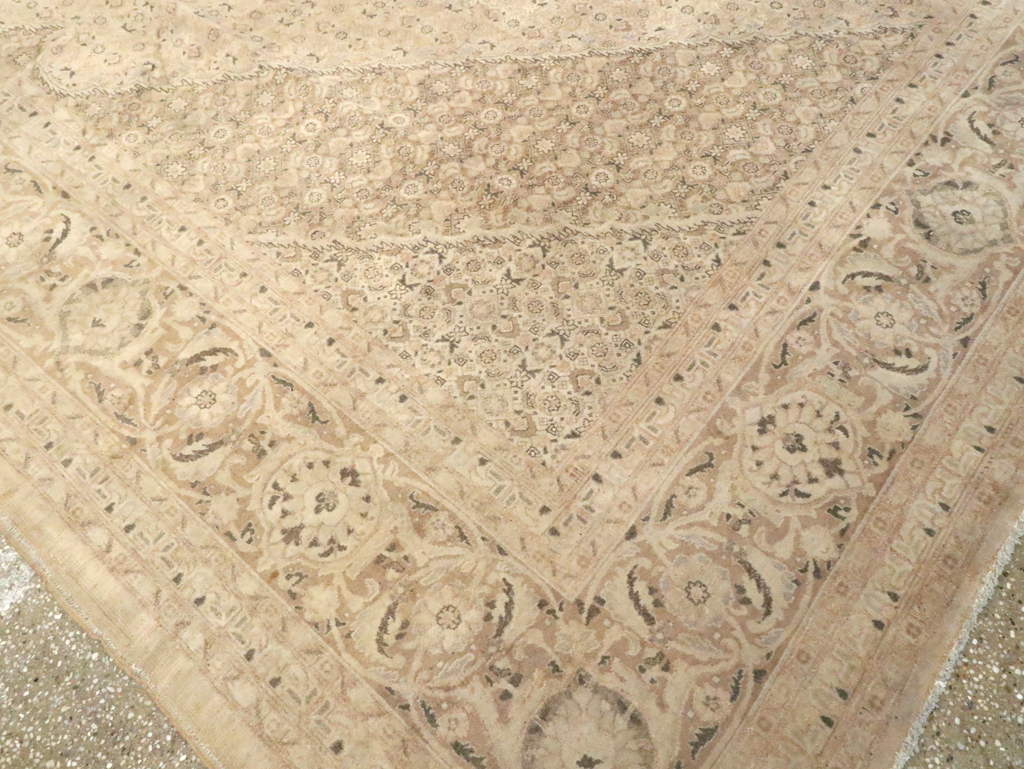 Antique Persian Tabriz Rug, No.12727 - Staging
