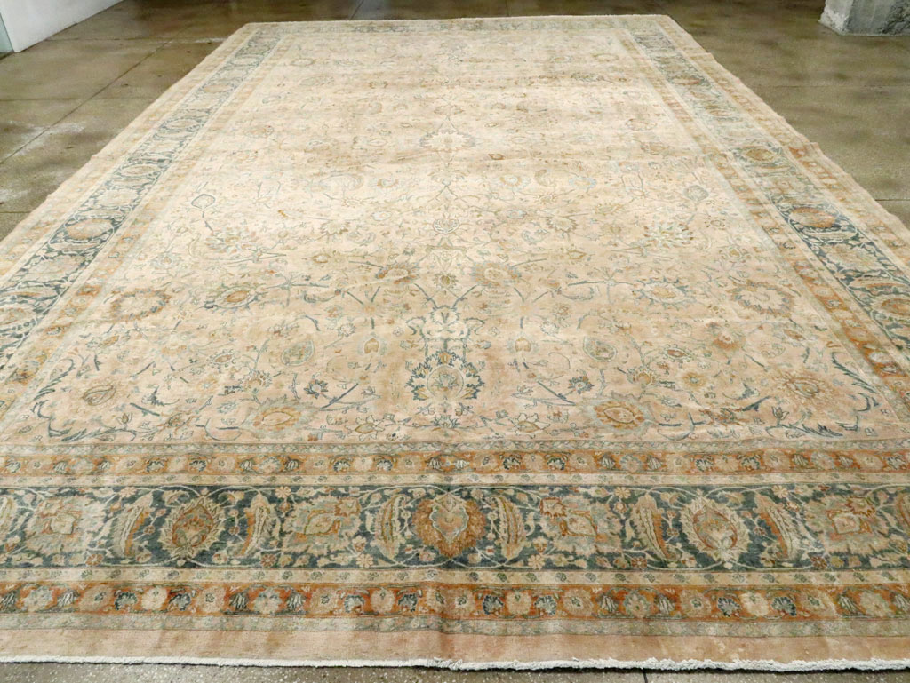 Antique Persian Mashad Rug, No.12731 - Staging