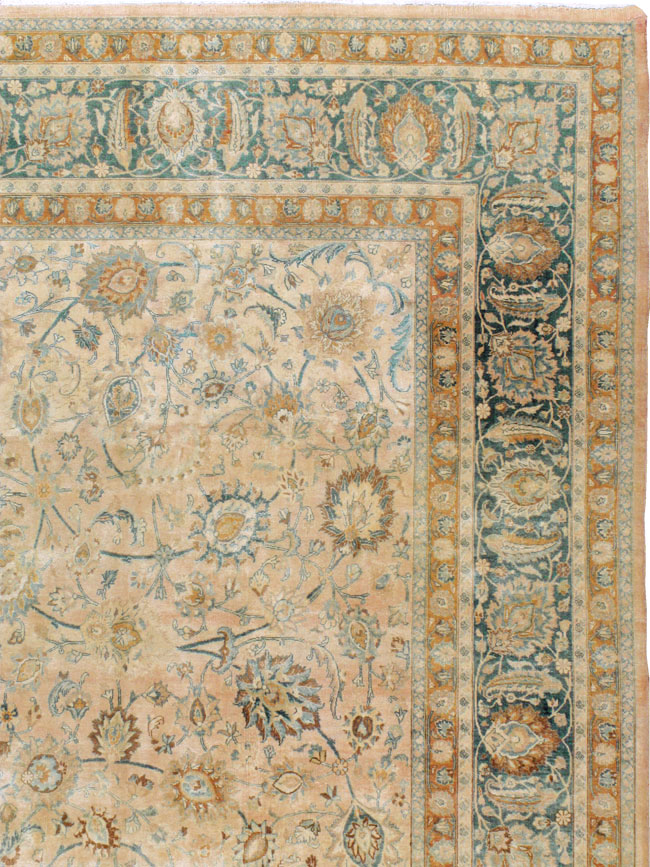 Antique Persian Mashad Rug, No.12731 - Staging