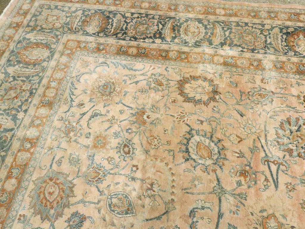 Antique Persian Mashad Rug, No.12731 - Staging