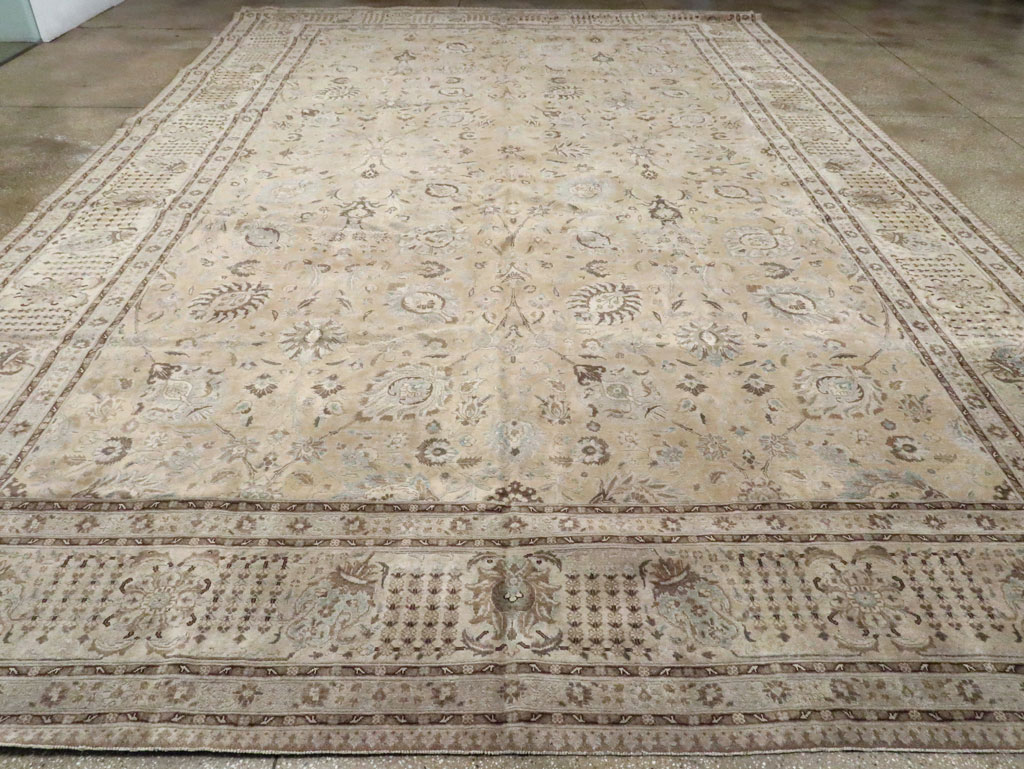 Antique Persian Tabriz Rug, No.12777 - Staging