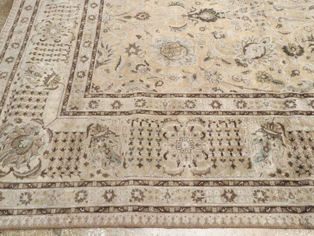 Antique Persian Tabriz Rug, No.12777 - Staging