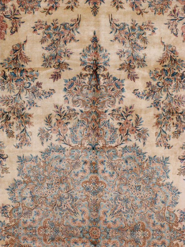 Vintage Persian Kerman Rug, No.12779 - Staging