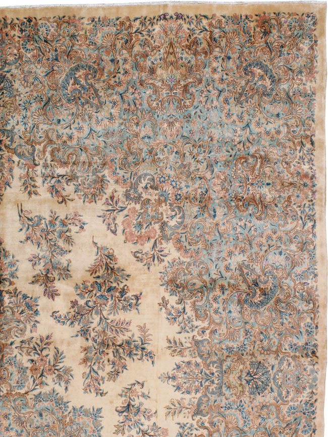 Vintage Persian Kerman Rug, No.12779 - Staging