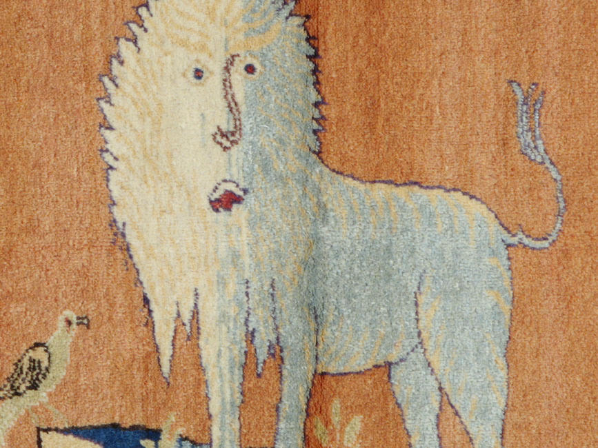 Vintage Turkish Kayseri Pictorial  Rug, No.12789 - Staging