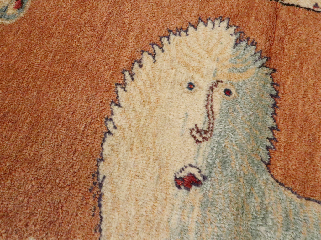 Vintage Turkish Kayseri Pictorial  Rug, No.12789 - Staging