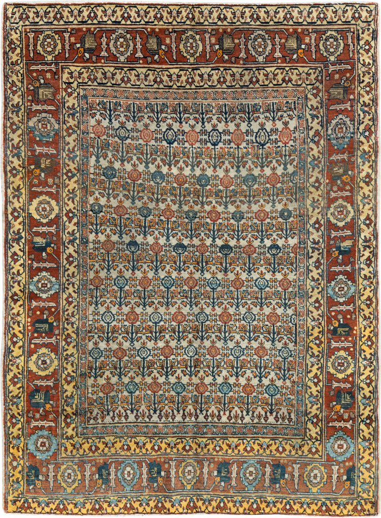 Antique Persian Tabriz Rug, No.12817 - Staging